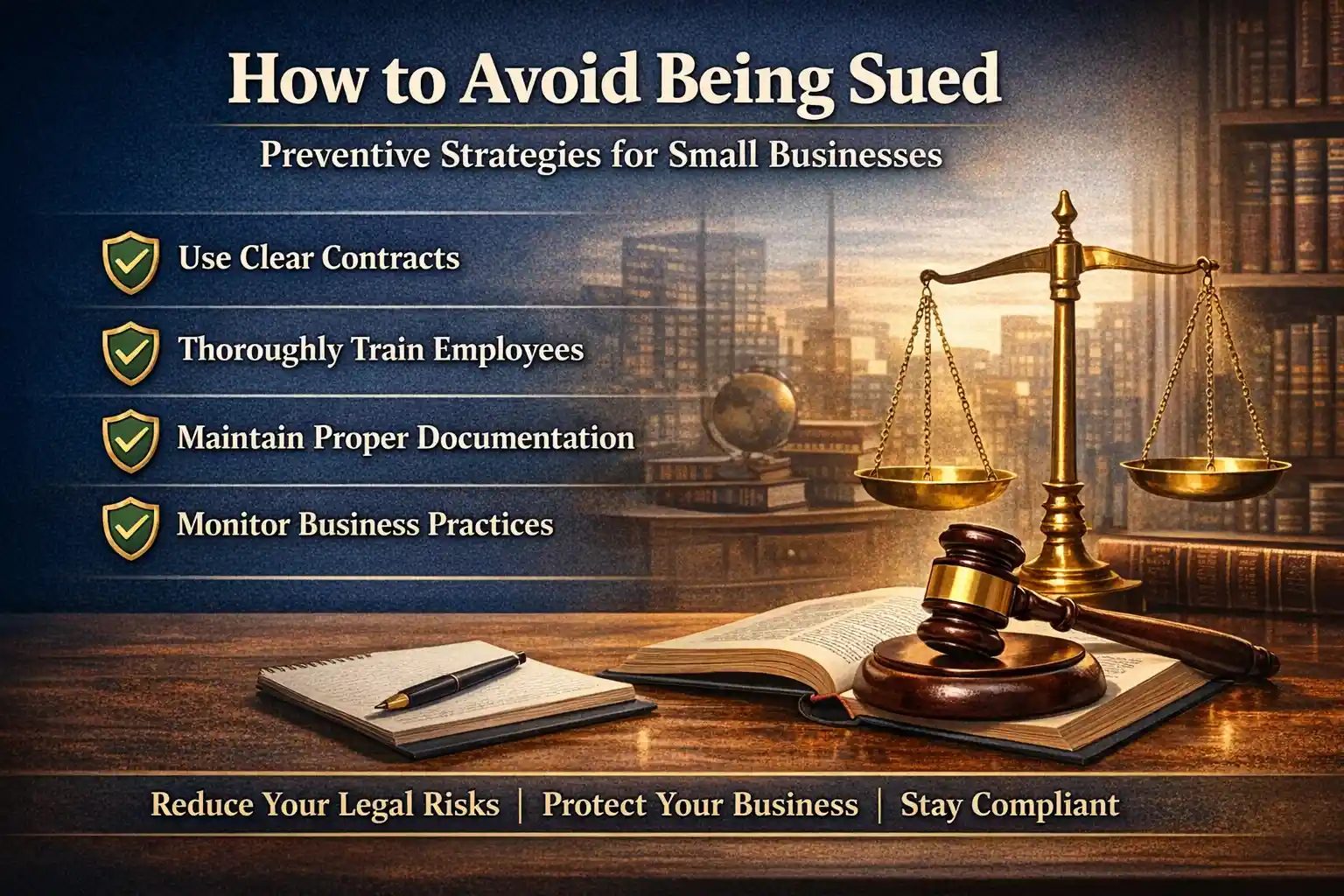 How to Avoid Being Sued: Preventive Strategies for Small Businesses