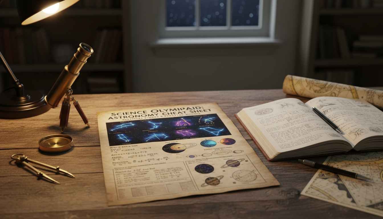 science olympiad astronomy cheat sheet