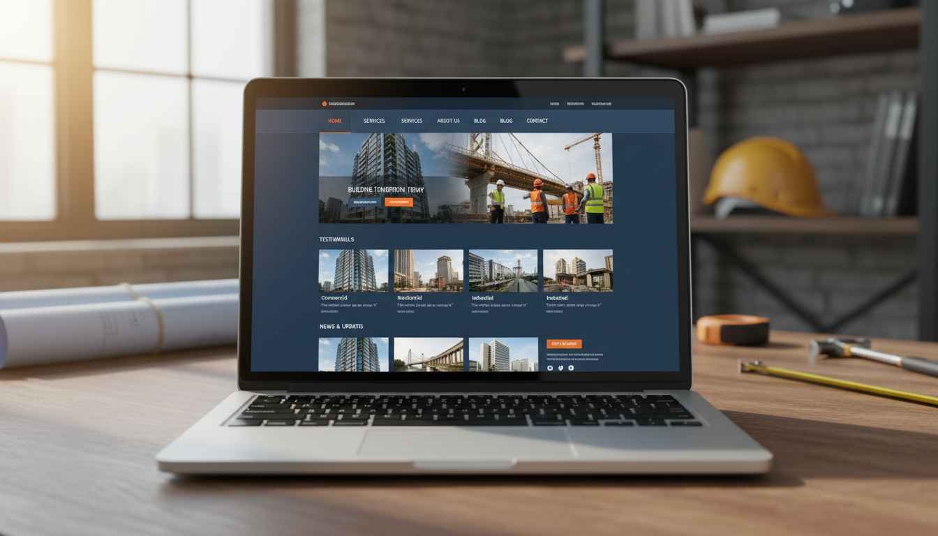 tandem construction website design